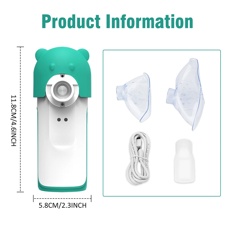 My-132 Auto Cleaning Cough Personal Cool Steam Inhaler Portable Nebulizer Mesh Nebulizer Handheld Nebulizer for Kids Adult Atomizer