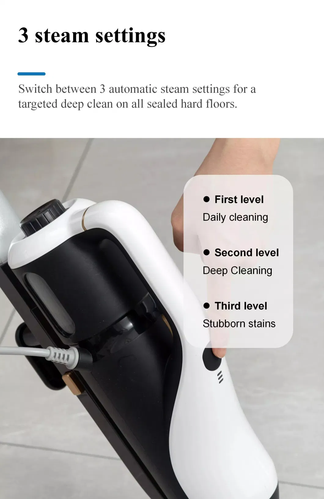 Multifunctional Steam Mop 1400W Power Handheld Upright Floor Steam Cleaner Cyclone Dry Stick Upright Household Vacuum Cleaner