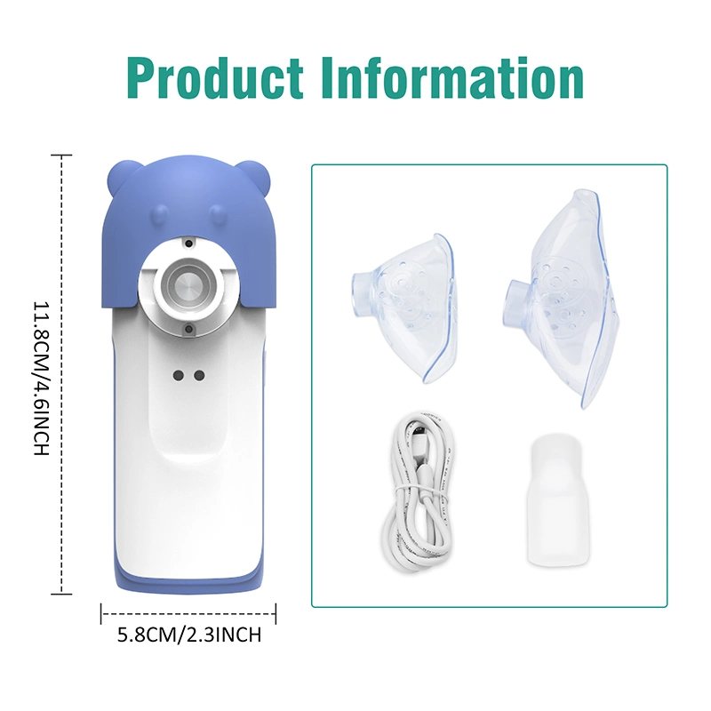 My-132 Auto Cleaning Cough Personal Cool Steam Inhaler Portable Nebulizer Mesh Nebulizer Handheld Nebulizer for Kids Adult Atomizer