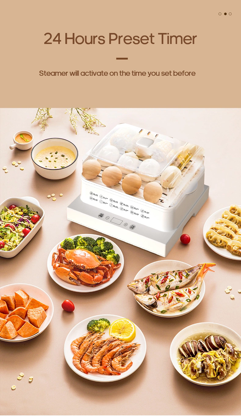 Electric Dumpling Food Digital Cooker Factory Bread Breakfast Machine Control Steam Economical Steamer/ Dim Sum Egg Steamer