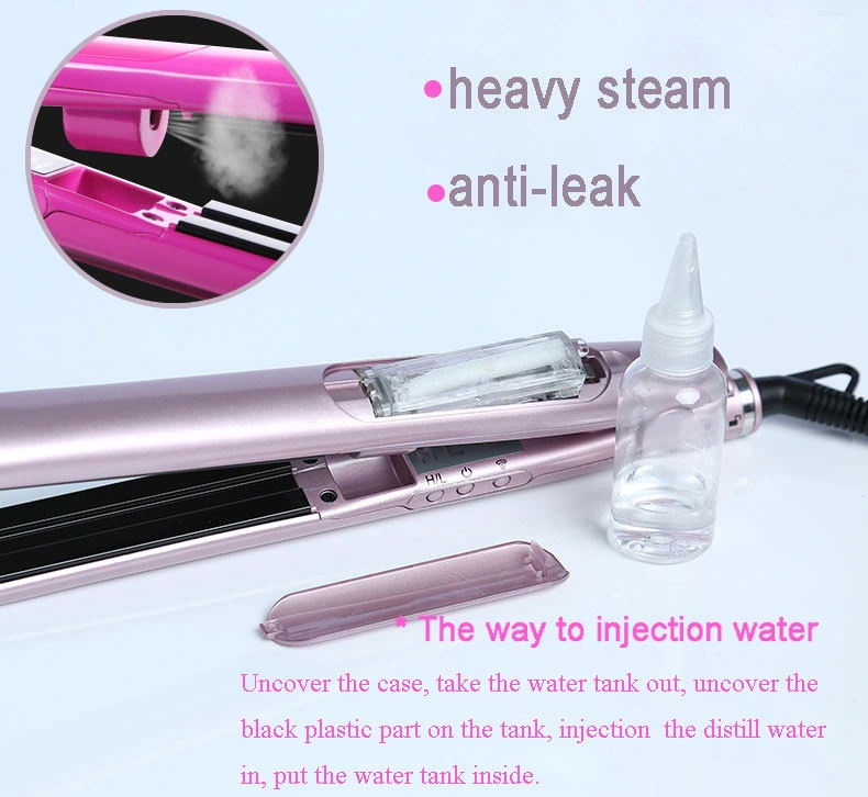 Anti Static Tourmaline Ceramic Steam Hair Straightening Iron