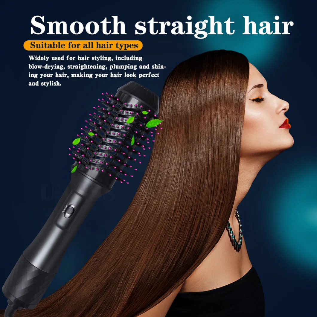 Hair Dryer and Hot Air Brush 1000W Easy to Use Air Blow Dryer Brush Salon Hot Air Blow Professional Straightener