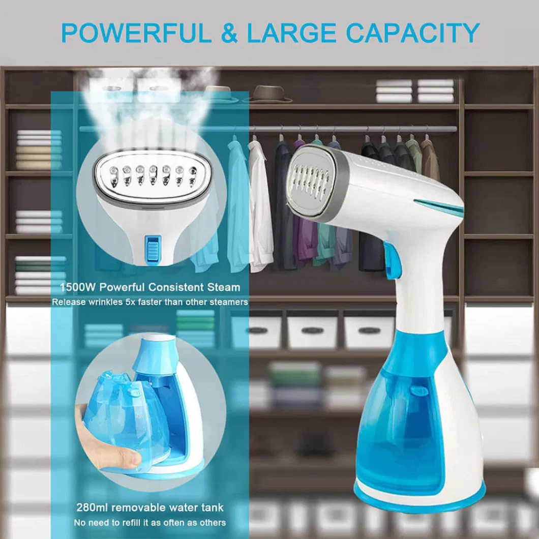 Automatic Fast Heat-up 280ml Water Tank Capacity Garment Steamer for Home