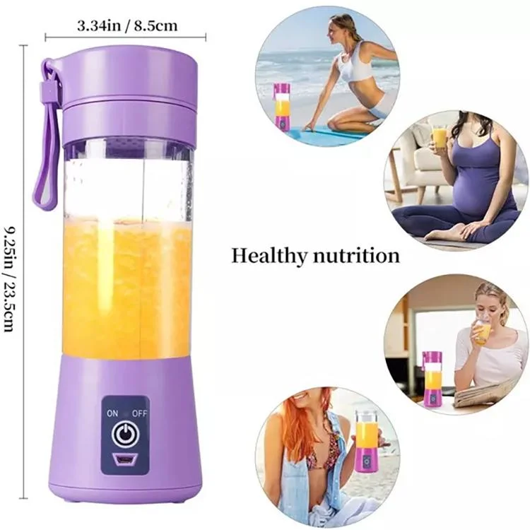 Electric Mini Home 6 Blades Juicer Cup Machine Portable Fruit Juice Blenders