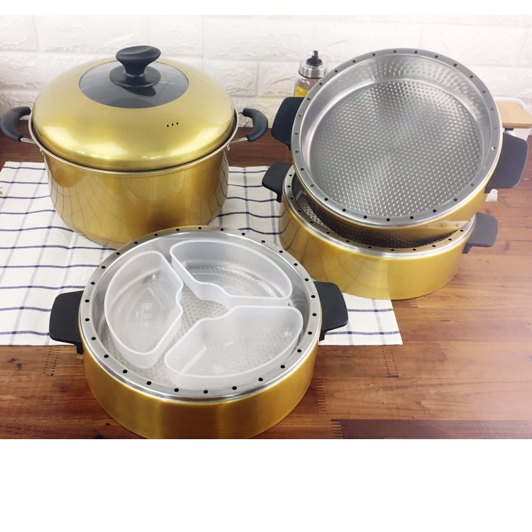 Magnetic Steam Cooking Set Multifunctional Stainless Steel Steamer