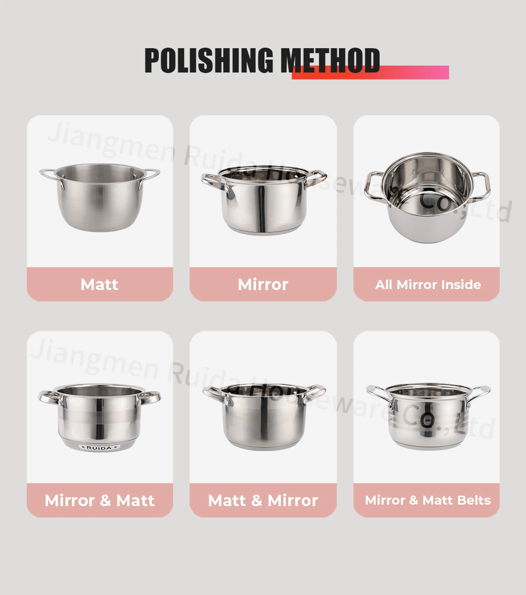 3PCS Stainless Steel Couscous Pot Stock Pot with Steamer with Soft Touch Handle and Knob