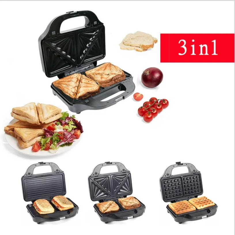 3-in-1 Waffle Iron Sandwich Waffle Maker