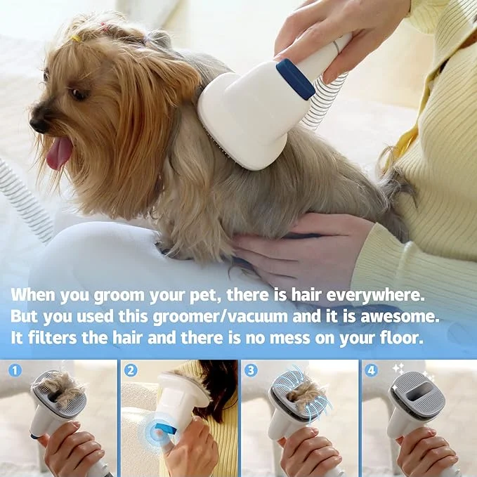 Pet Grooming Vacuum Cleaner Dog Comb Vacuum Attachment