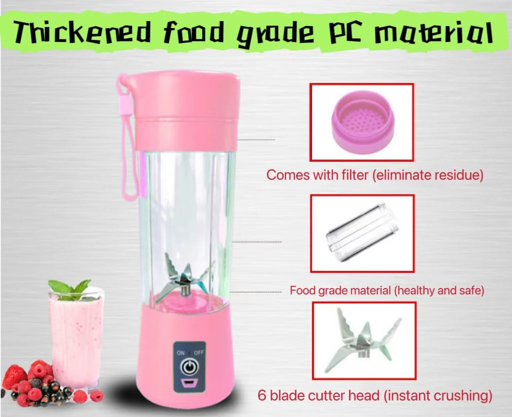 Portable Electric Juicer Cup Mini Mini Fruit Machine Blender