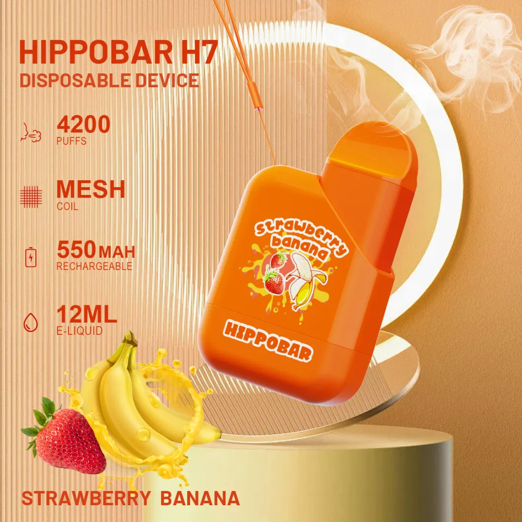 Hippobar H7 Disposable Vape Pen Kit 4200puffs Rechargeable Electronic Cigarettes 12ml 550mAh Vaporizer Mesh Coil Carts