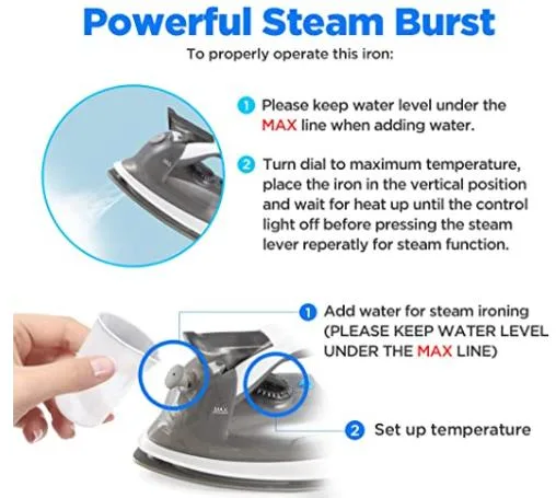 Mini Electric Iron Portable Steam Iron Small Compact Travel Steamer for Crafting