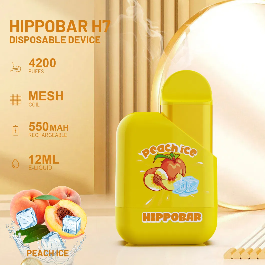 Hippobar H7 Disposable Vape Pen Kit 4200puffs Rechargeable Electronic Cigarettes 12ml 550mAh Vaporizer Mesh Coil Carts