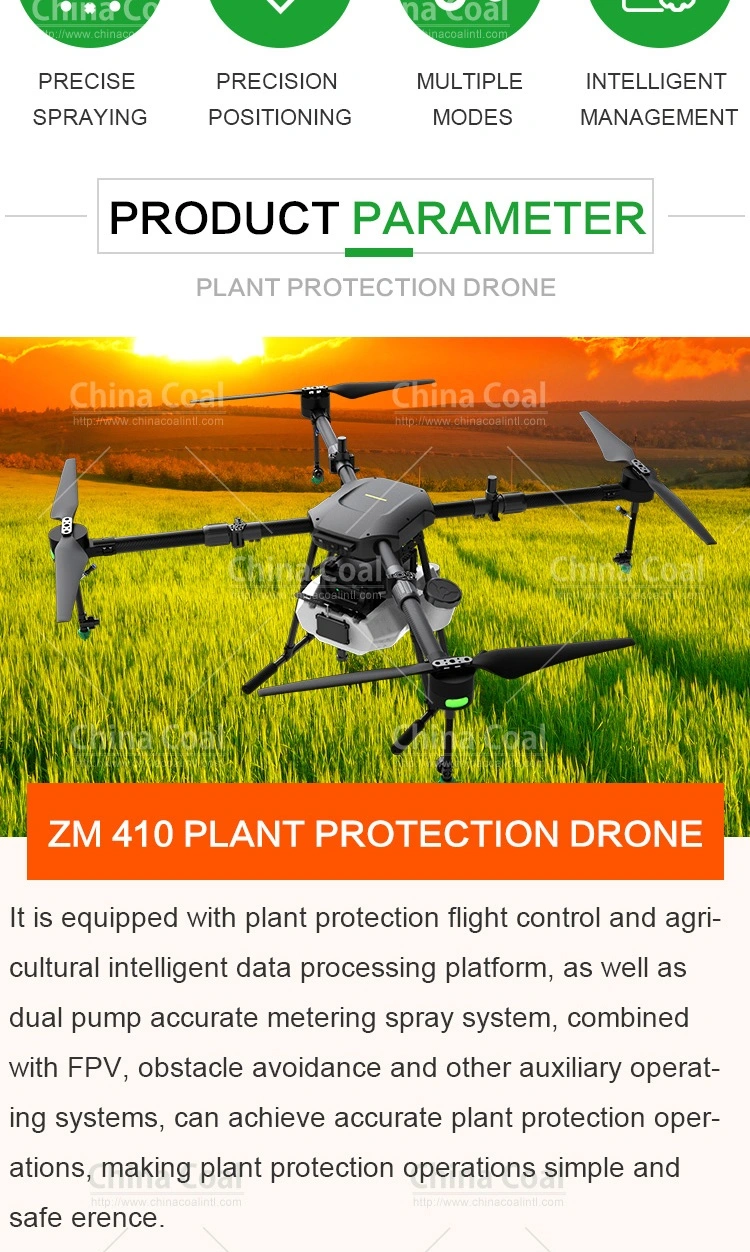 Superior Quality 10L Agriculture Electric Powered Spraying Uav Drone