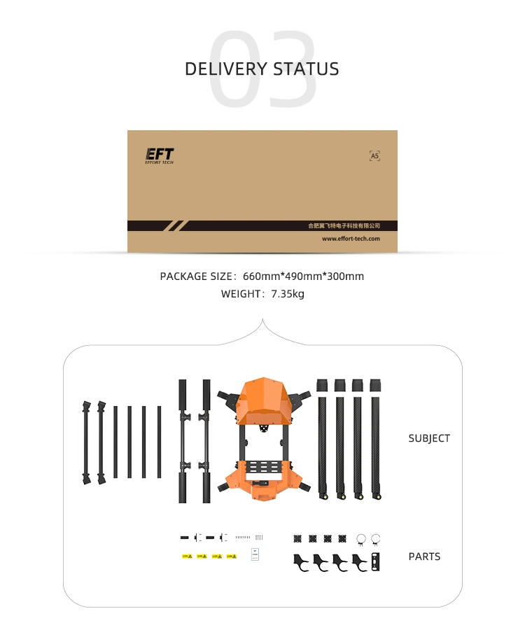 G410 Four-Axisf Arm Folding Frame Quick Plug-in 10kg Water Tank Farming Agricultural Agriculture Drone Frame Sprayer