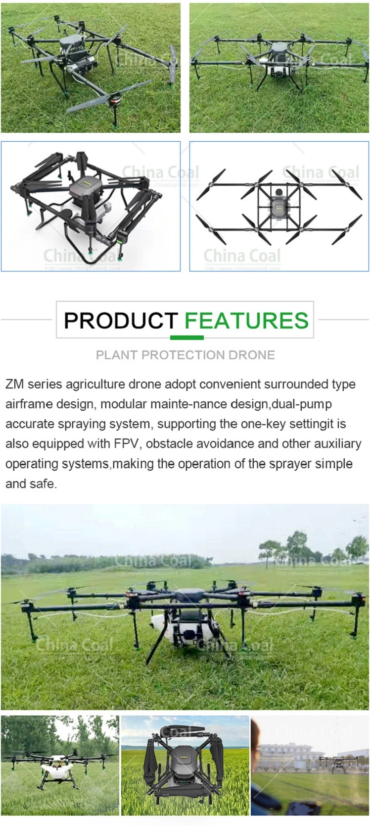 Mini 10L Uav Helicopter Agriculture Sprayer Plant Protection Drone