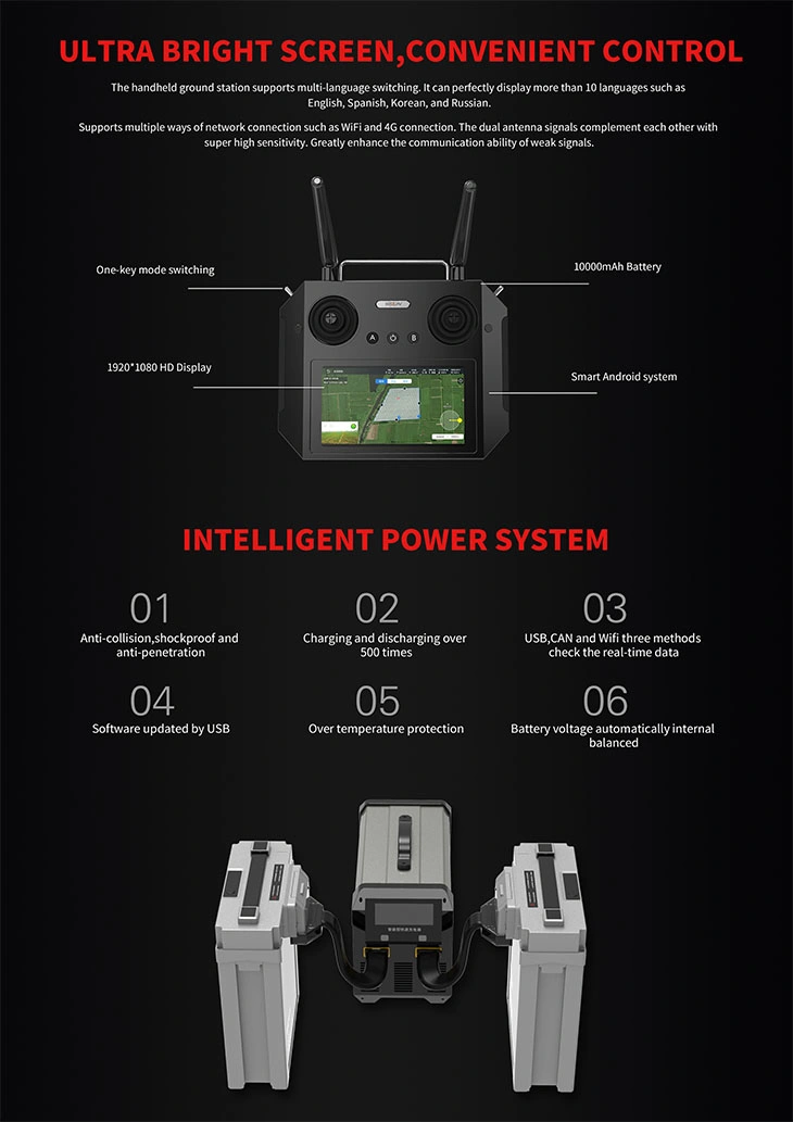 Professional and Convenient Crop Dusting Drones for Agricultural