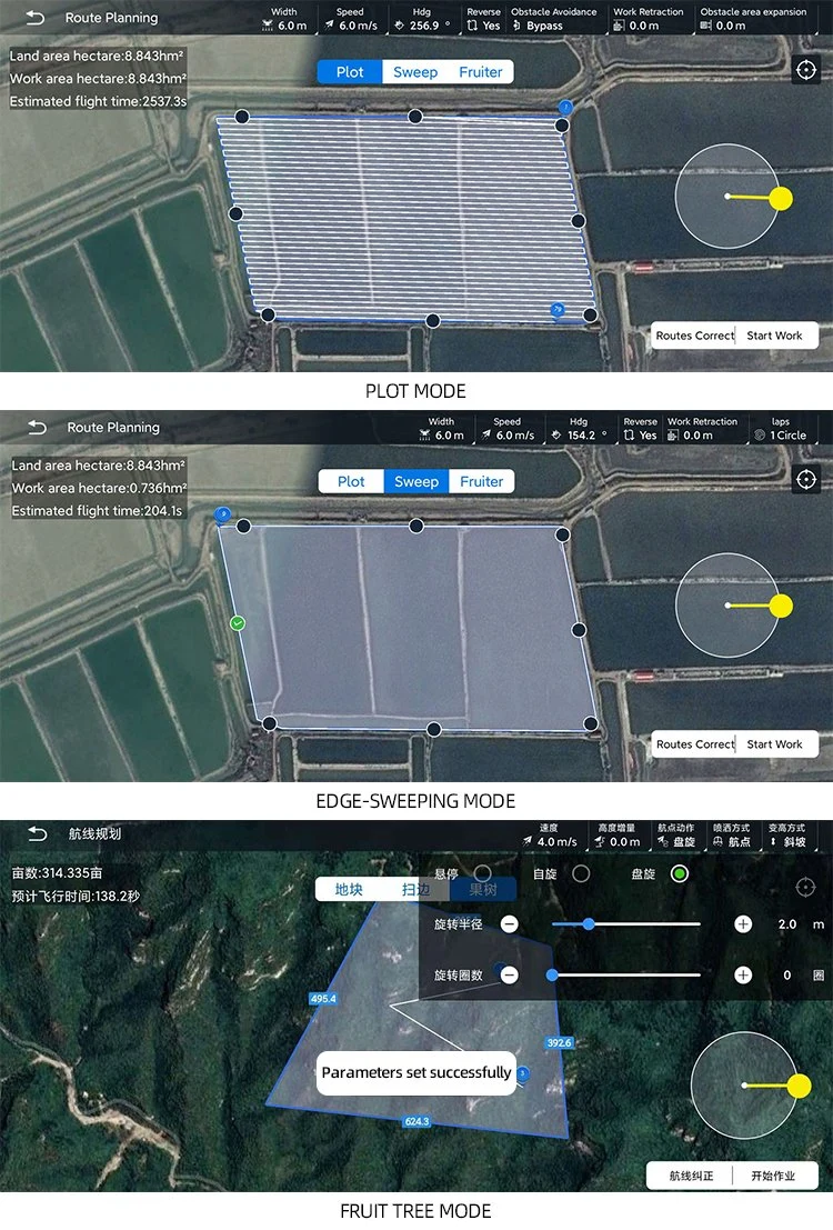 Autonomous Obstacle Avoidance 72L Intelligent Crop Spray Agriculture Drone with High Accuracy and Long Life in Stock