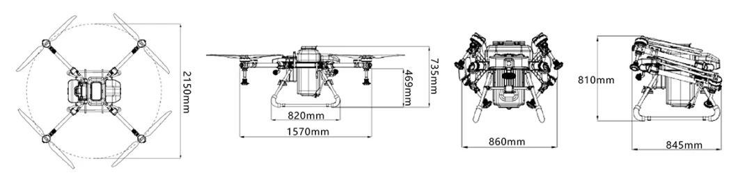 40L Heavy Capacity Fertilizer Spreading Drone Agriculture Spray Battery Fumigation Drones