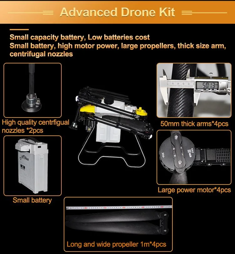 30kg Easy Maintenance Farming Drone, Mist Sprinkler System for Tree in India