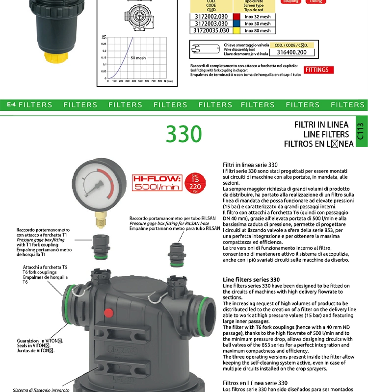 Farm System Agricultural Plastic Drip Irrigation Filter for Irrigation System