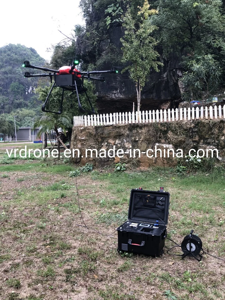 Tether Uav 100m Cable Powered Quadcopter System for Signal Transmission