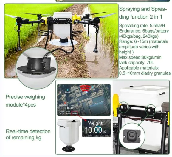 T40/T50/T60 High Spraying Efficiency Helicopter Agriculture Sprayer Drone Sprayer