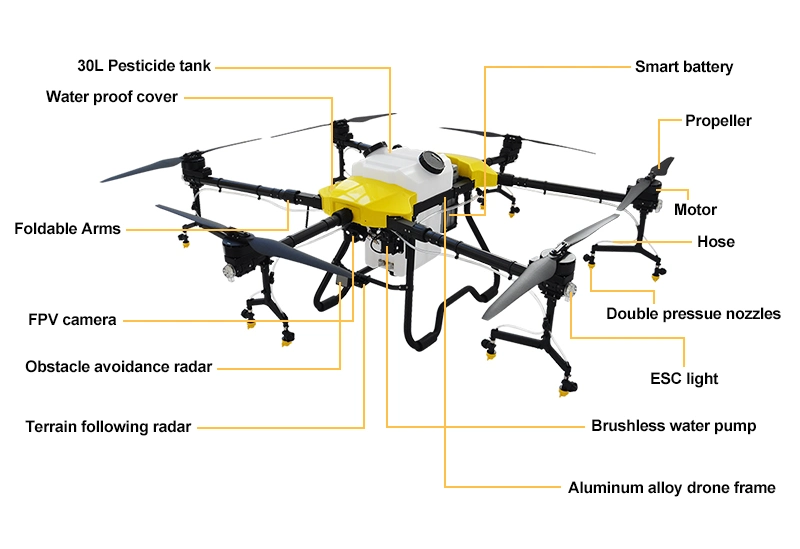 Big Capacity Ready to Fly AG Drone, AG Drone for Weed China Producer