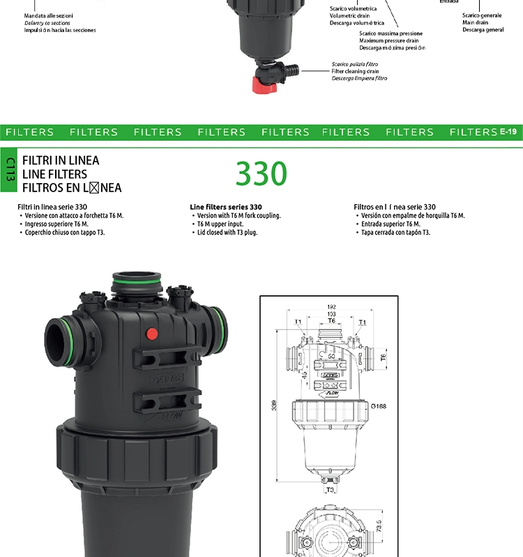 Farm System Agricultural Plastic Drip Irrigation Filter for Irrigation System