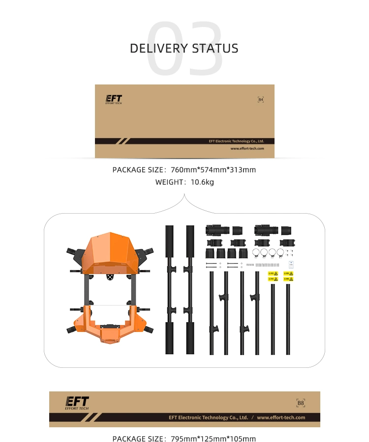 G620 Uav Crop Fertilizer Spray Drone Fumigacion Uav for Agricultural Sprayer