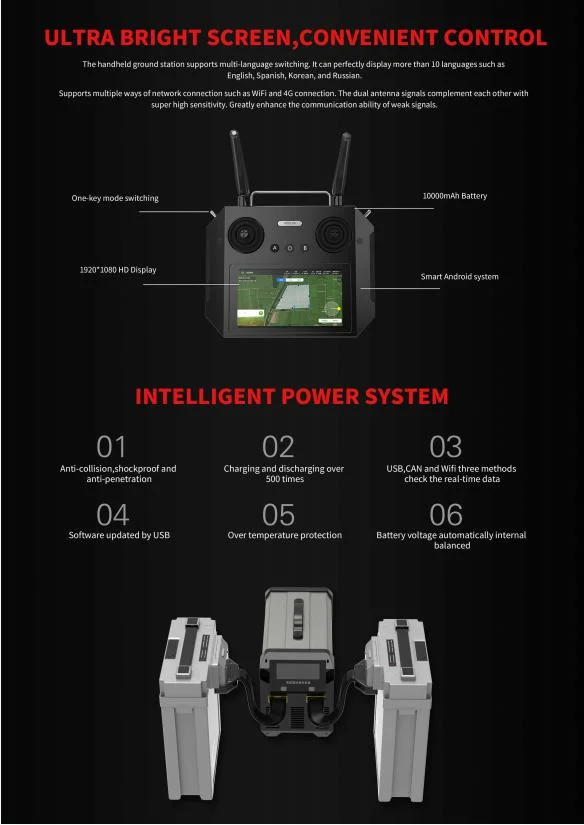 1200m Professional Six-Axis Rotor Aerial Photography, Monitoring, Surveying and Mapping Uav