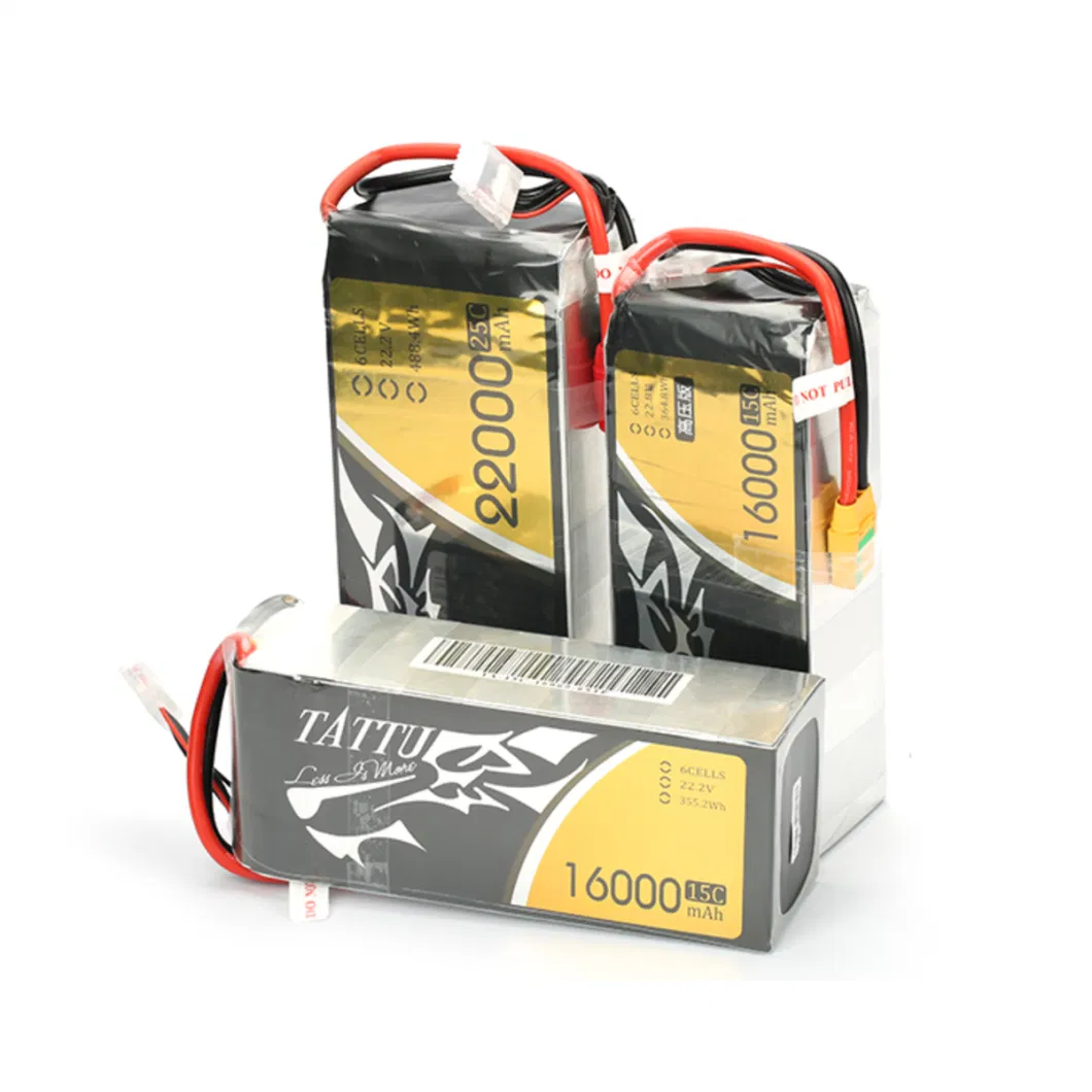 Tattu 6s 22000mAh Sprayer Drone Lipo Batteries 22.2V Agricultural Uav Lithium Polymer Battery