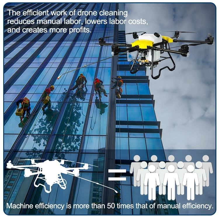 Flying at a Height of 2000 Meters High-Rise Building Cleaning Water Spray Cleaning Machine Washing Drone with Factory Price From Joyance Tech