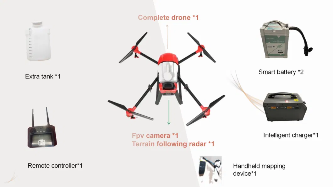 The Most Efficient 15 Liters Uav Agricultural Drone Dust Sprayer / Agriculture Spraying Drone