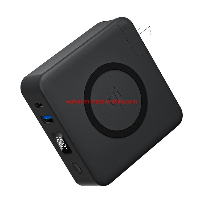 PSE Certificated AC Wall Mount Wireless Charger Power Bank 10000mAh Pd22.5W for Apple Pd20W