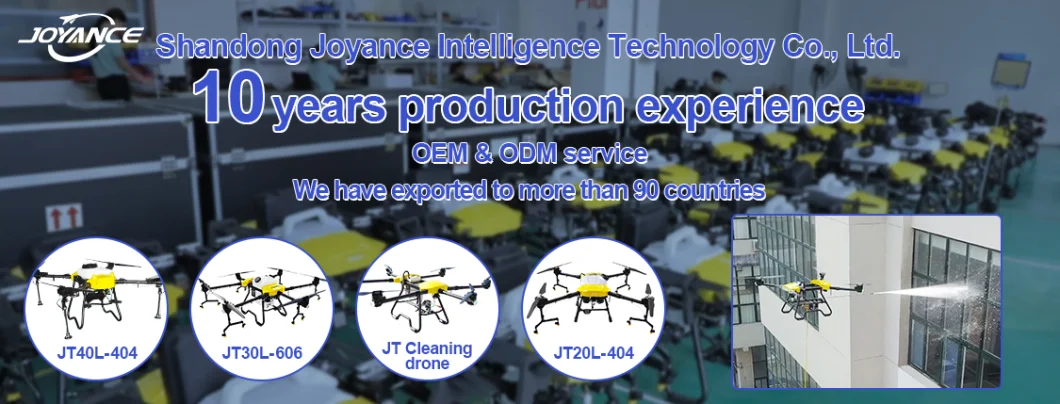 Jt20L-404 Joyance Agricultural Sprayer Drone with 8PCS High-Pressure Nozzles and 20kg Granule Fertilizer Spreader Tank From China Professional Drone Manufacture