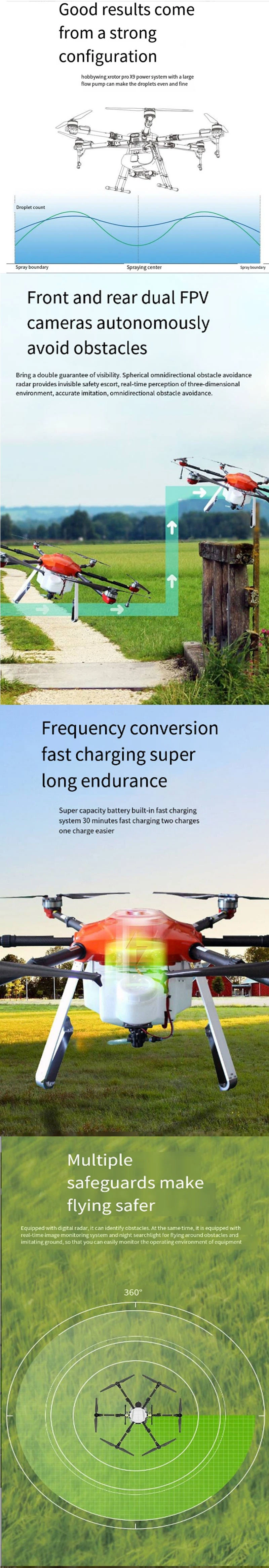 Machinery Equipment 10L Payload Farming Electrical Uav Spraying Drone Good Price