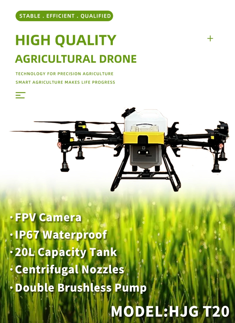 Intelligent 20L Farming Protection Pesticides Crop Spraying Autonomous Agricultural Pesticide Spraying Uav with Front Obstacle Avoidance Radar