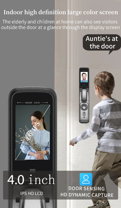 Face Recognition Smart Door Lock Tuya APP with Voice Intercom