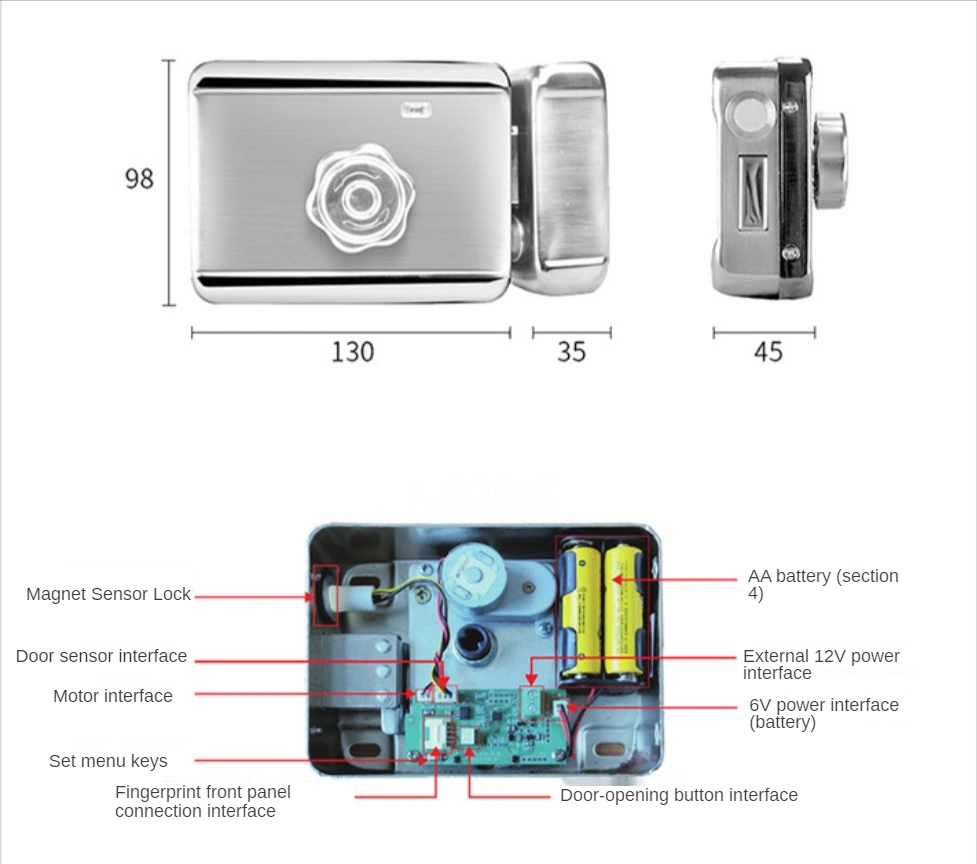 Waterproof Smart Fingerprint Lock Outdoor Door Lock Tuya Smart Apartment Password Lock