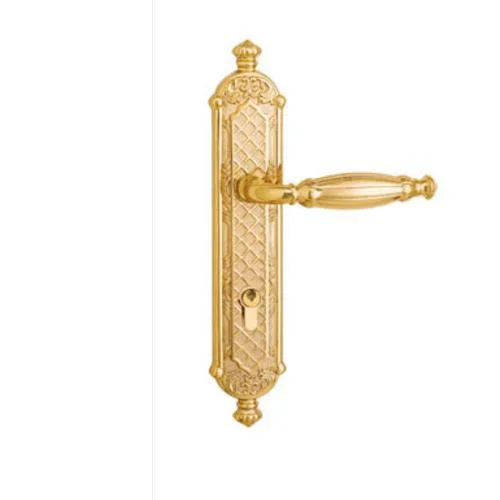 European Style Design High Quality Gold Door Handle Door Lock Brass Door Handle Lock