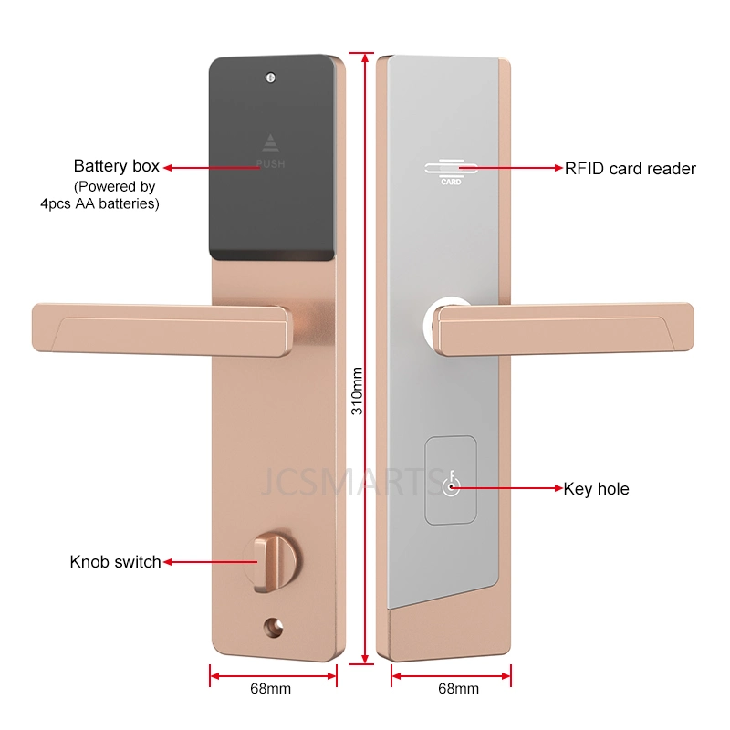 Apartment Steel Door Smart Card Door Lock with 6068 Mortise