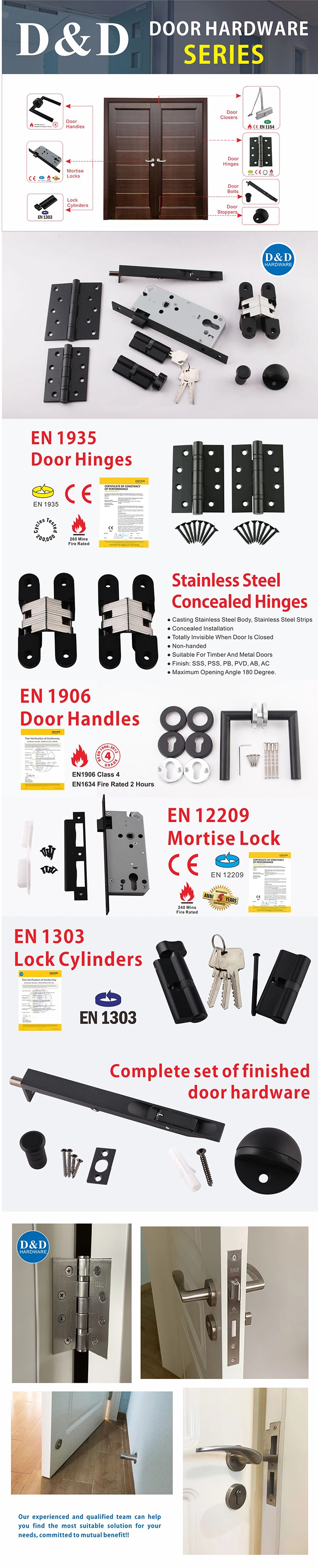 Best Security Hardware Matt Black Square Type Zinc Alloy Non Keyed Function Commercial Front Passage Door Tubular Lever Handle Lockset Key Lock