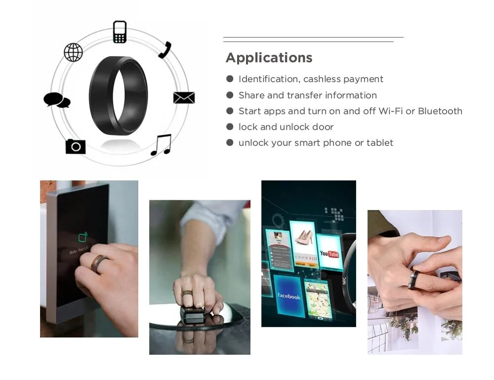 Getsmart NFC Ring NFC Pay Ring Ceramic NFC RFID Smart Ring