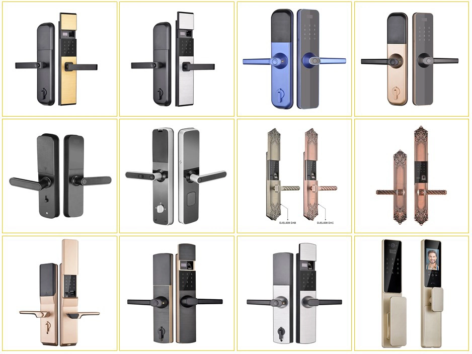 Magnetic Safe Code Fingerprint Combination Smart Door Lock Hardware Handle