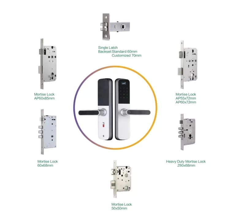 Fingerprint Bluetooth Smart Electronic Security Safe Handle Door Entry Lock