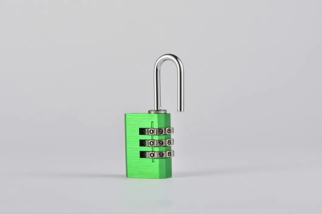 Green Aluminum Alloy Combination Code 3 Dials Safety Economic Pad Lock