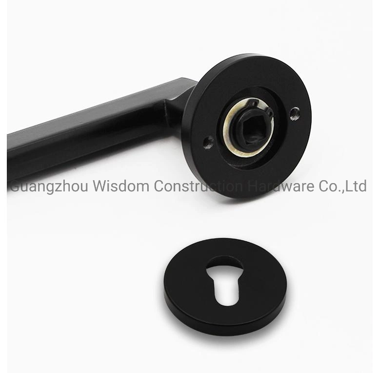 Classic Matte Black Aluminum Bedroom Home Living Room Interior Double Side Door Window Lever Handle