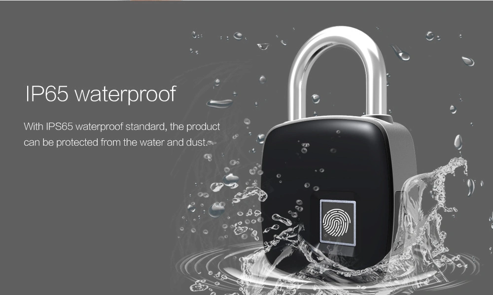 Smart Fingerprint Padlock P3 Fingerprint Lock IP66 Waterproof Keyless Anti-Theft Padlock Suitcase Bag Luggage Lock + Fast Ship