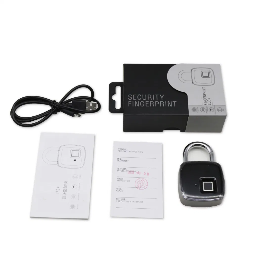 Smart Fingerprint Padlock P3 Fingerprint Lock IP66 Waterproof Keyless Anti-Theft Padlock Suitcase Bag Luggage Lock + Fast Ship