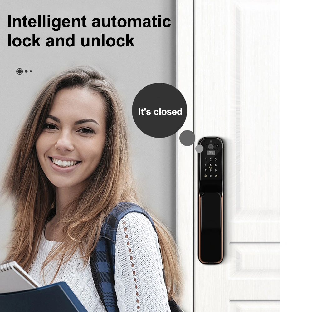 Anxinshi Door Lock Smart WiFi APP Access Control Fingerprint Card Door Lock Tuya Smart Lock Face Recognition Voice Lock